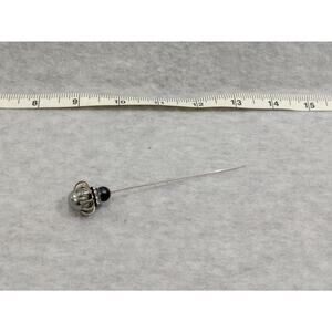 Vintage Hat Pin Smokey Gray Pearl Victorian Brooch Bridal Stickpin Lapel‎ Pin